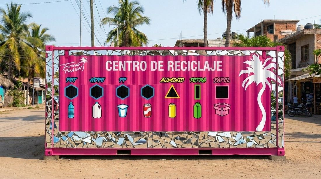 Centro de Reciclaje shipping container hub concept